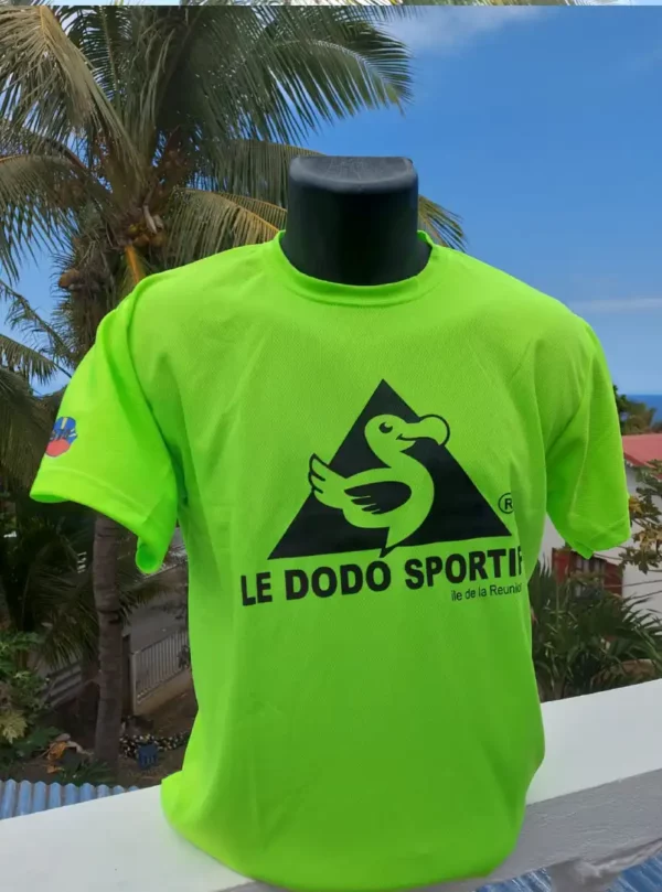 T-shirt technique Homme Jaune vert fluo