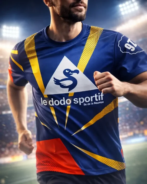 T-shirt technique drapeau la reunion